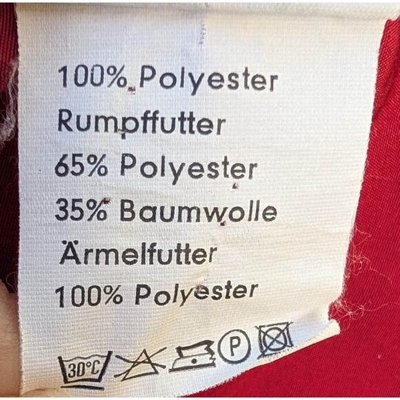 Pikeur Equestrian Jacket Parka Midi Riding Barn Coat Drawstring Waist Red Size 8 - Picture 11 of 12